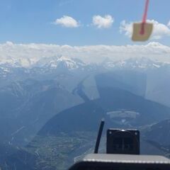 Flugwegposition um 12:42:55: Aufgenommen in der Nähe von Raron, Schweiz in 3642 Meter